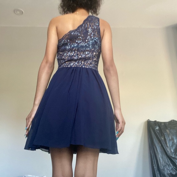 silver semi formal dress